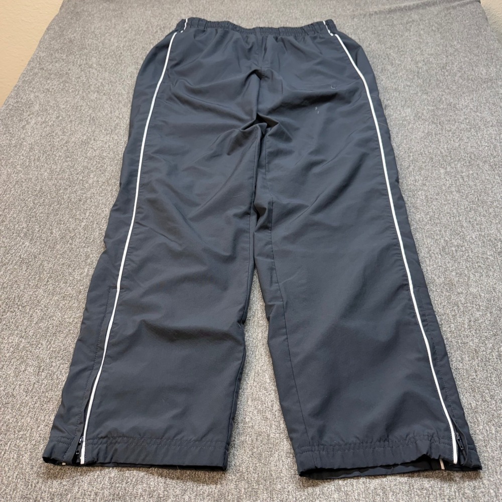 Nike Athletic Dept Mens Gray Track Pants White Piping Zip Hem 341585-060 M
